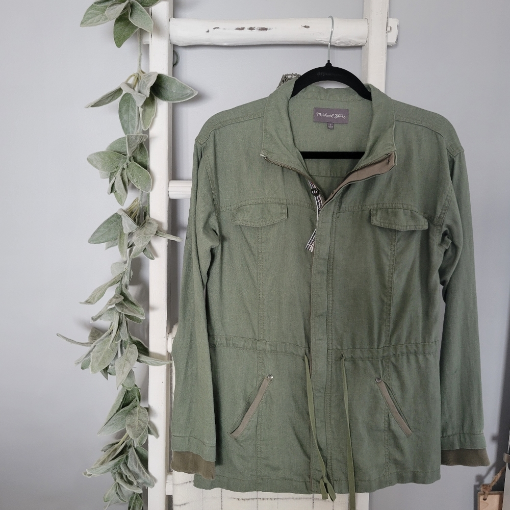 Michael Stars Linen Jacket - Picture 3 of 10